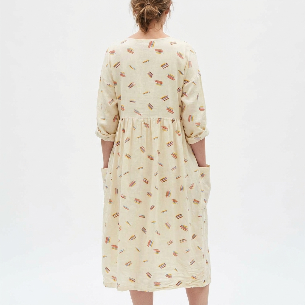 Printed Viscose Linen Woven Fabric rendered