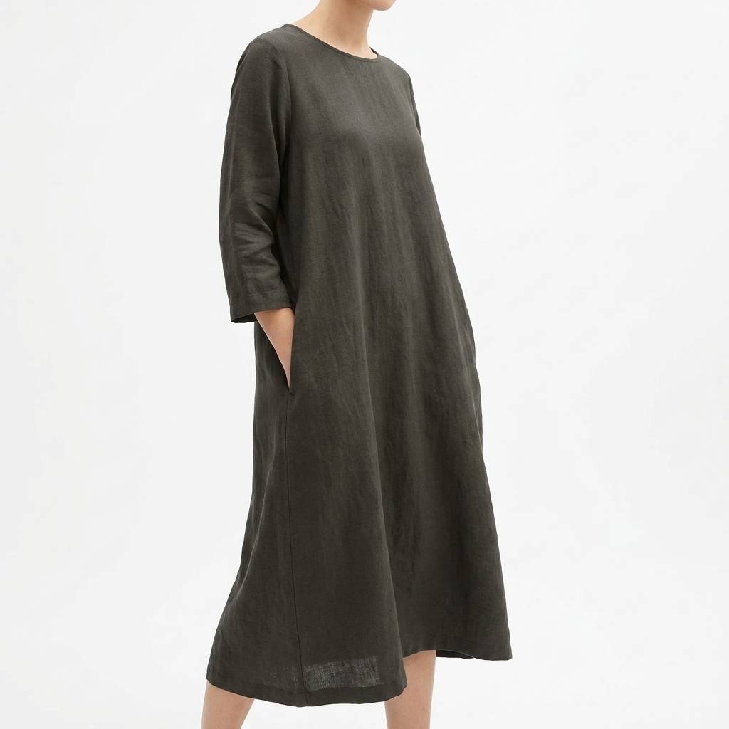 Polyester Stretch Linen-Look Fabric — Dresses