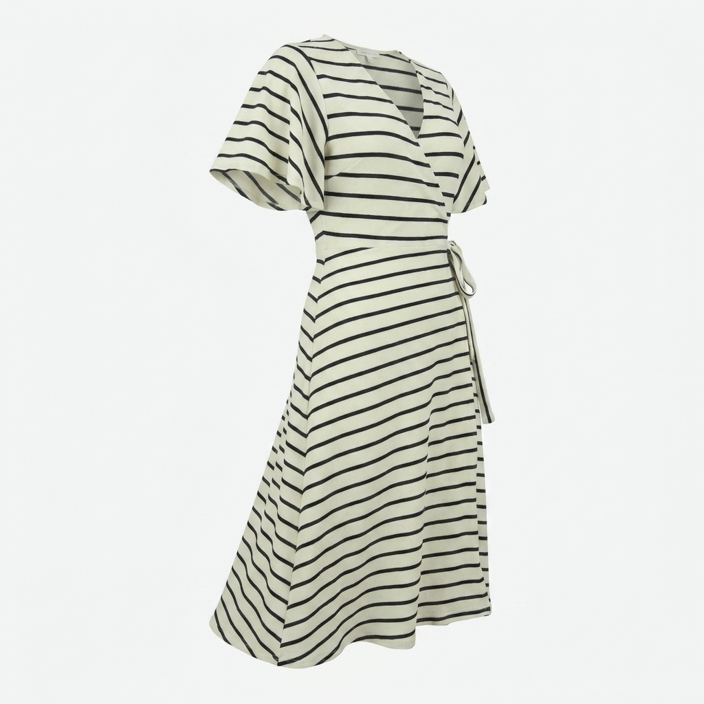 Striped Crepe Fabric rendered