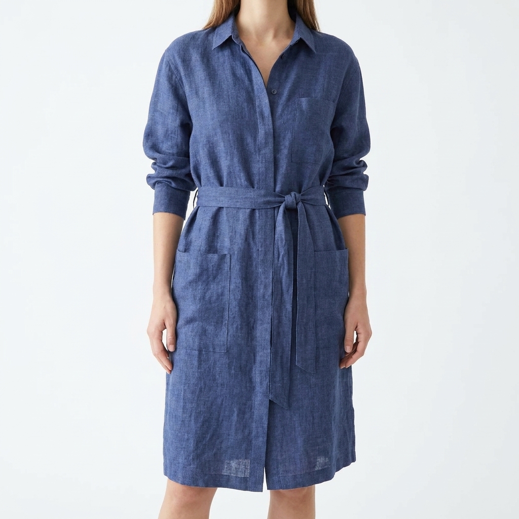 Heather 100% Linen Woven Fabric rendered