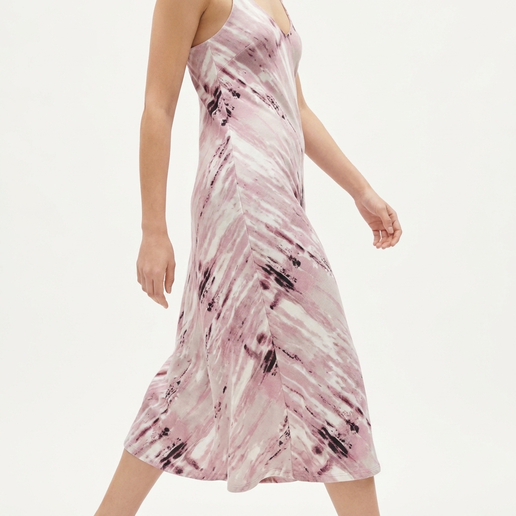 Printed Viscose Stretch French Terry Fabric rendered