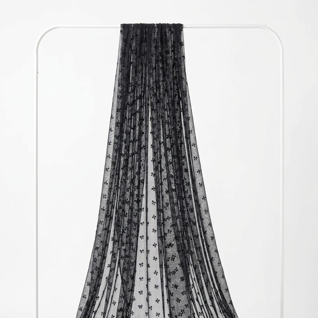 Flocked 100% Stretch Mesh Fabric — Dresses