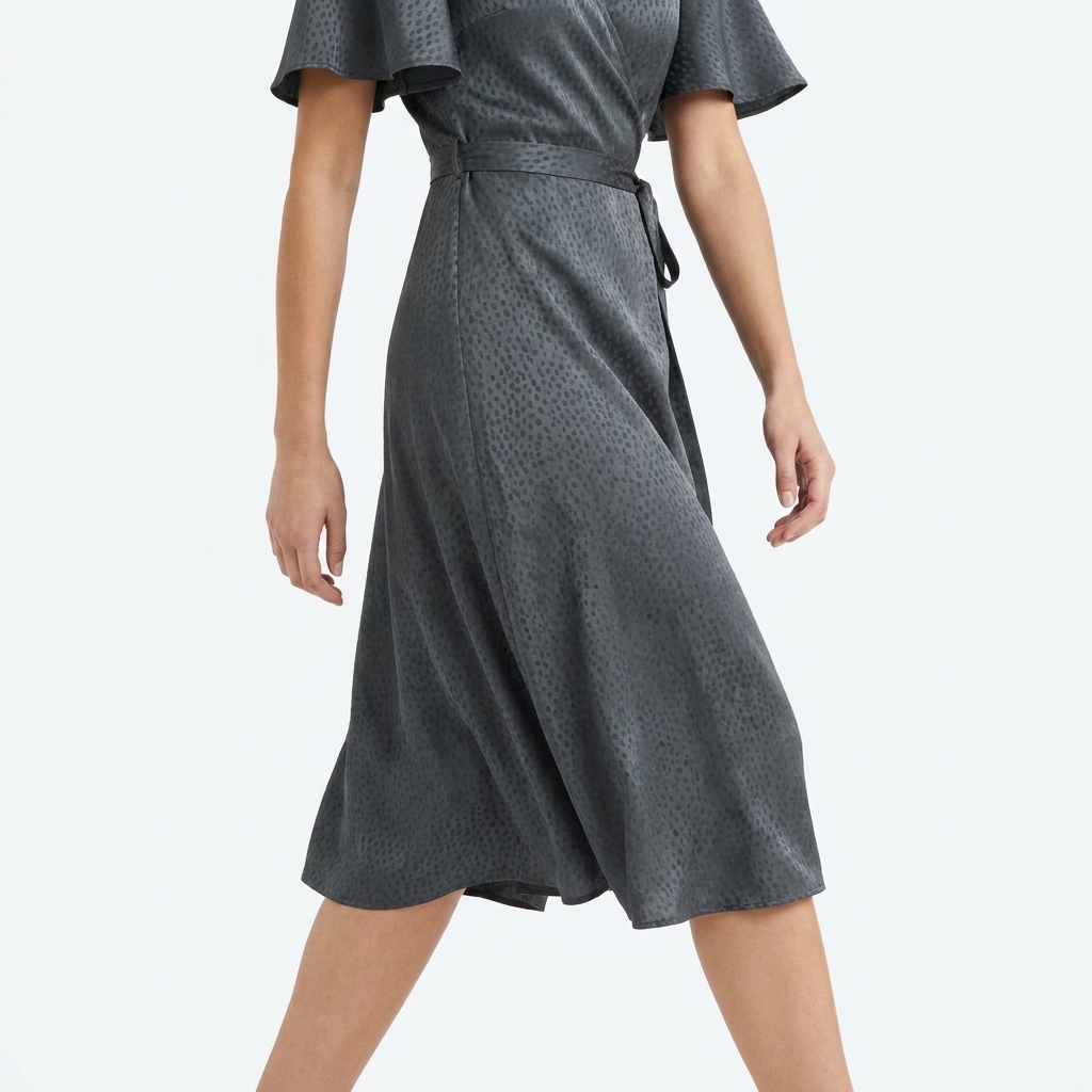Jacquard 100% Polyester Satin Fabric rendered