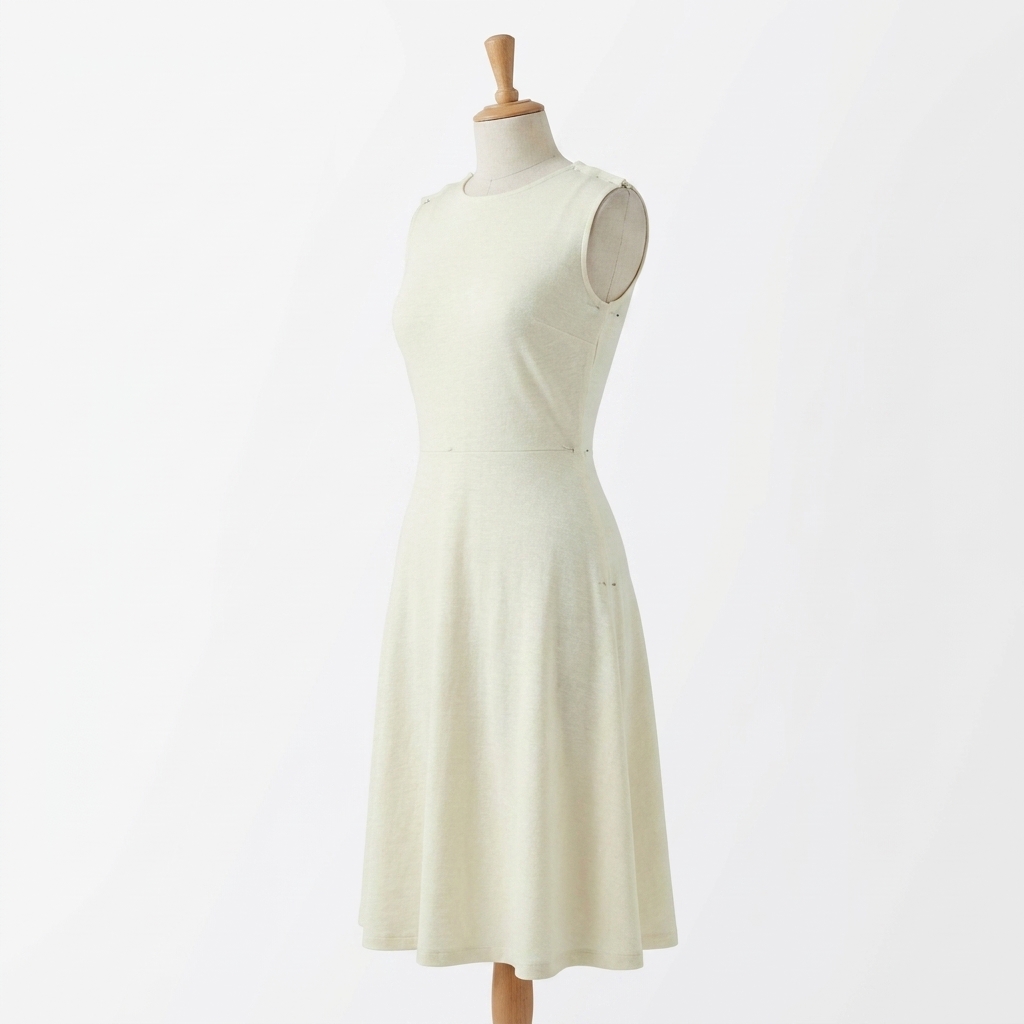 Heather 100% Linen Jersey Knit Fabric rendered