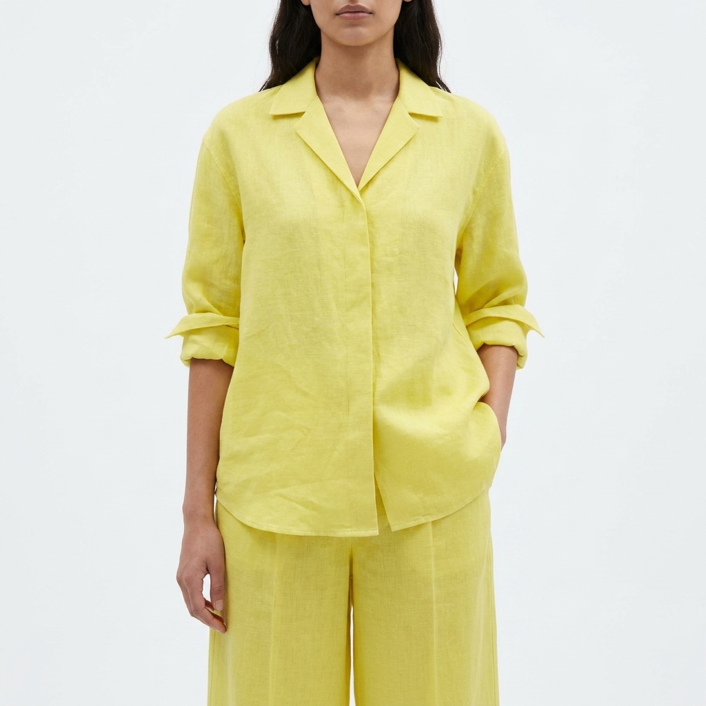 Linen Tencel Lyocell Woven Fabric rendered