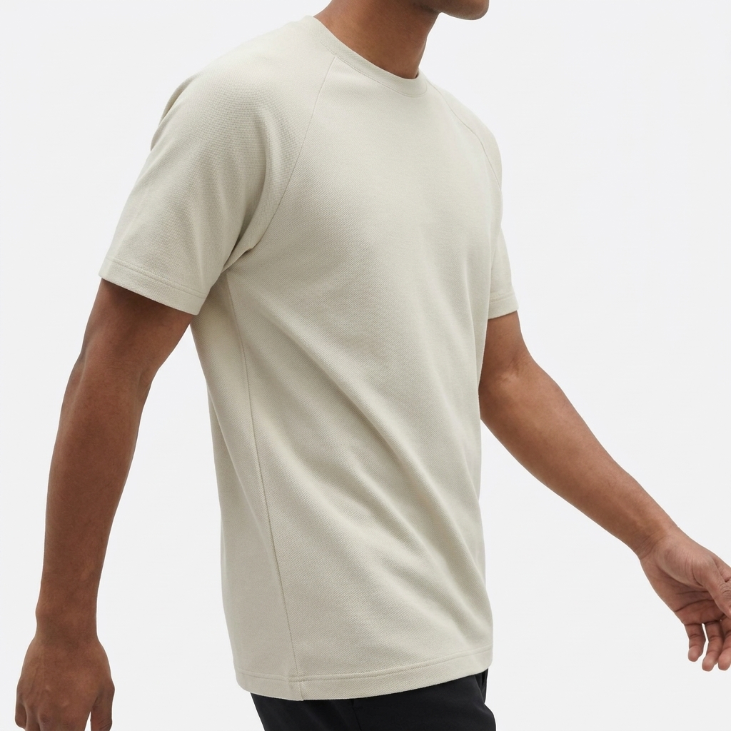 Cotton Polyester Piqué Knit Fabric rendered