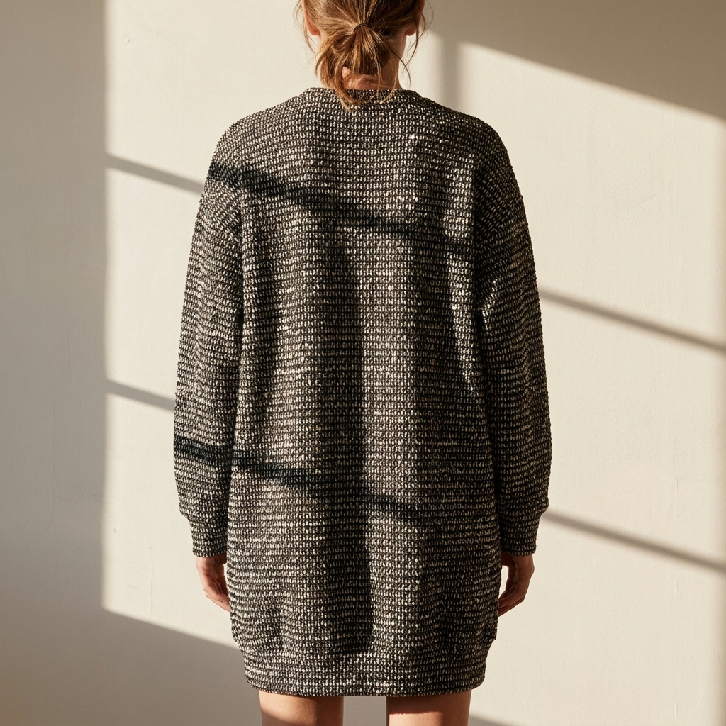 Heather Slub Cotton Polyester Chunky Knit Fabric rendered