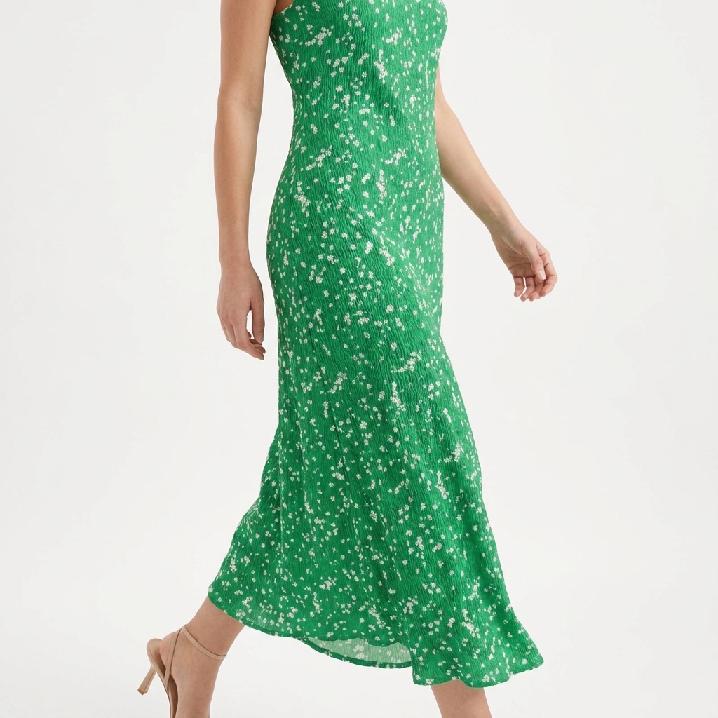Fine Floral Polyester Stretch Crepe Fabric — Dresses