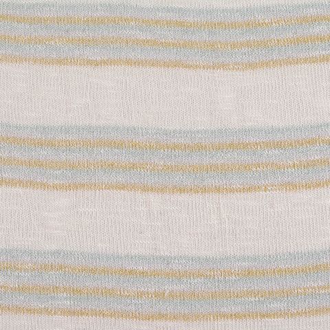Light Blue Stripes Chunky Knit, Viscose-Metallic