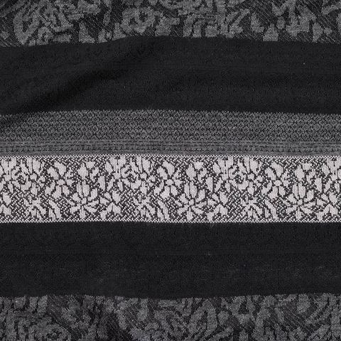 Black Stripes Jacquard, Poly-Viscose