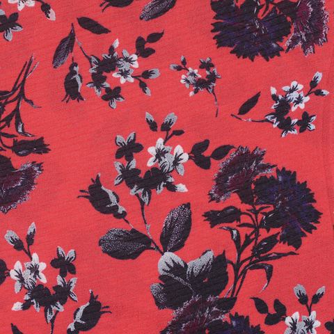 Bold Floral Polyester Stretch Knit Fabric