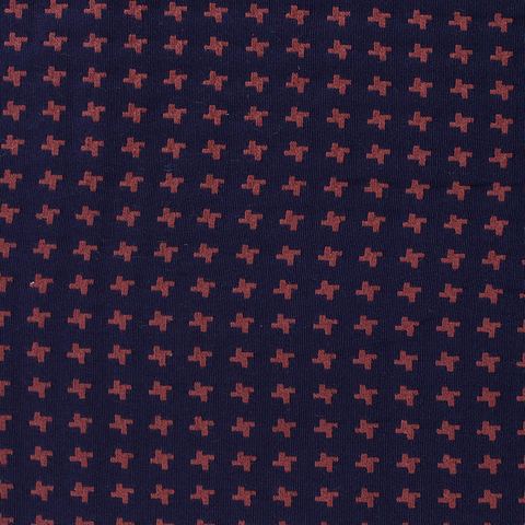 Rust Geometric Jacquard, Poly-Cotton