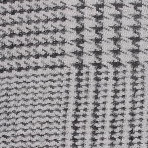 Fine Plaid Acrylic Polyester Knit Fabric