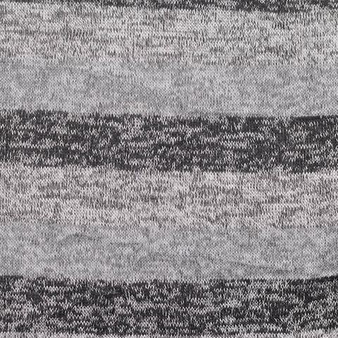 Bold Striped Polyester Viscose Stretch Chunky Knit Fabric