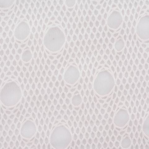 White Openwork Knit, Polyester