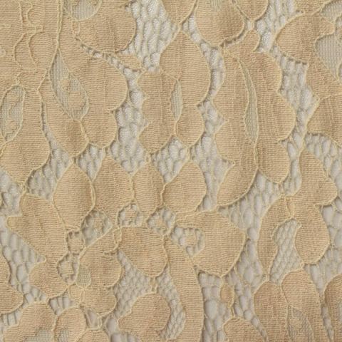 Light Beige Floral Lace, Cotton