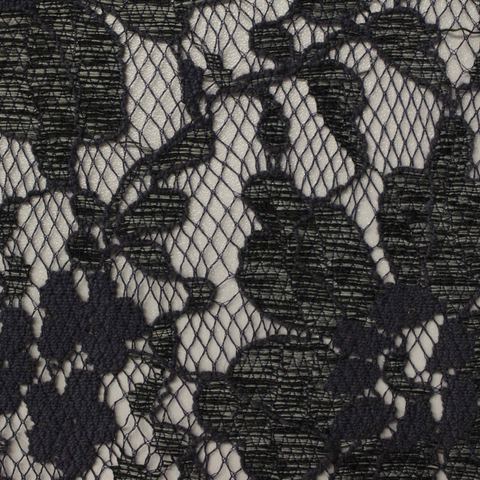 Black Floral Lace, Cotton
