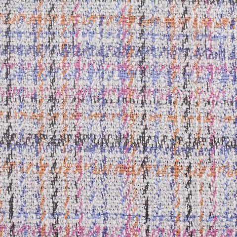Bold Plaid Polyester Cotton Knit Fabric