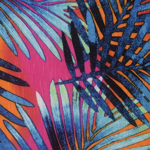 Bold Floral Slub 100% Viscose Knit Fabric
