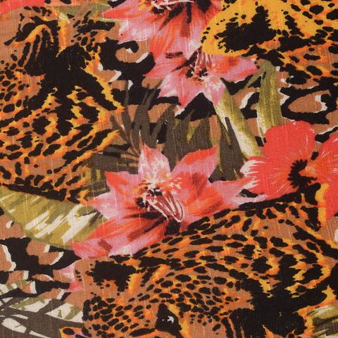 Bold Floral 100% Polyester Knit Fabric
