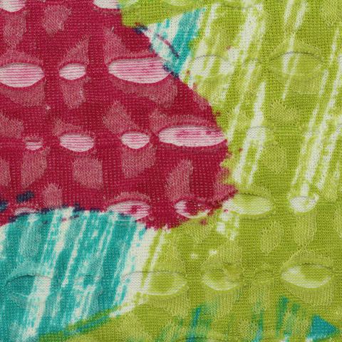 Jacquard Polyester Stretch Knit Fabric