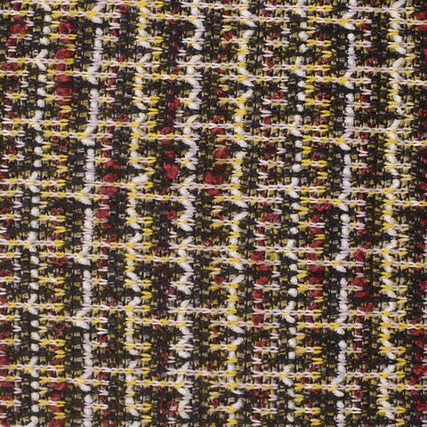 Plaid Polyester Viscose Blend Interlock Knit Fabric