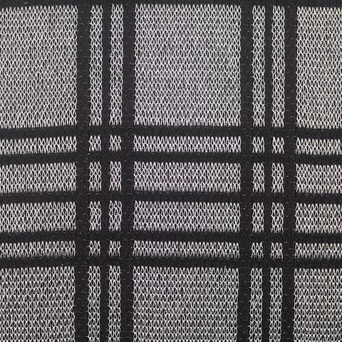 Bold Plaid Metallic Polyester Knit Fabric
