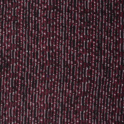 Dark Red Marl Interlock Knit, Polyester