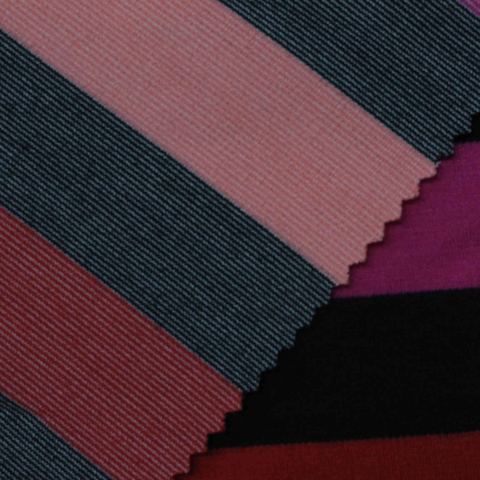 Bold Striped Ponte Knit Fabric