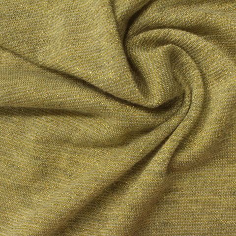 Gold Marl Jersey Knit, Viscose-Poly