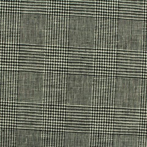 Bold Plaid Linen Cotton Stretch Woven Fabric