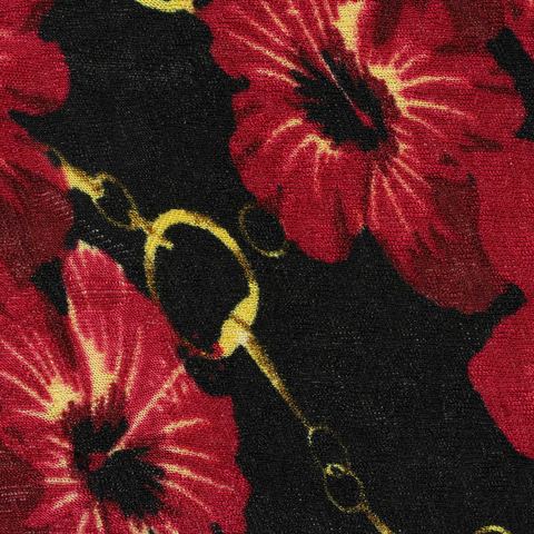 Bold Floral Polyester Stretch Knit Fabric