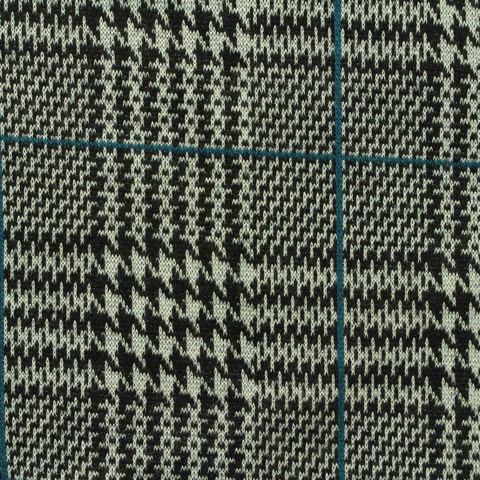 Bold Plaid Polyester Stretch Knit Fabric
