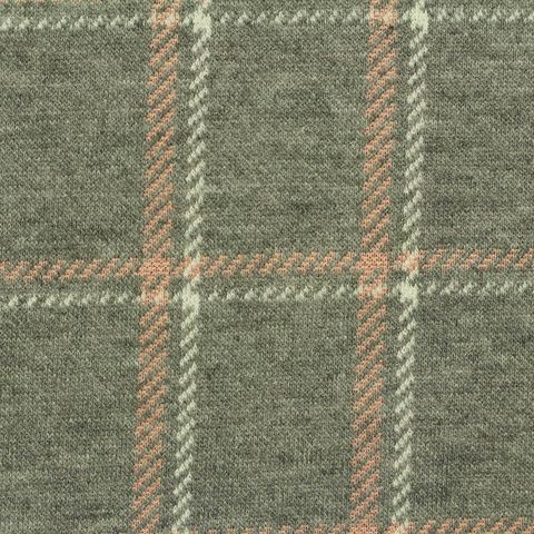 Bold Plaid Polyester Viscose Stretch Knit Fabric