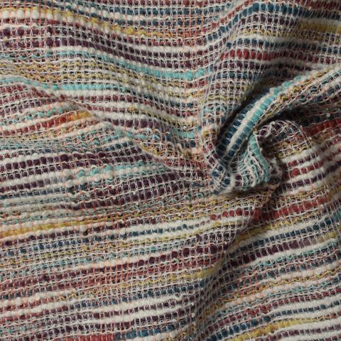 Fine Striped Polyester Cotton Knit Fabric