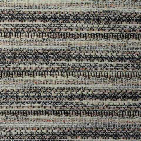 Striped Polyester Cotton Metallic Knit Fabric