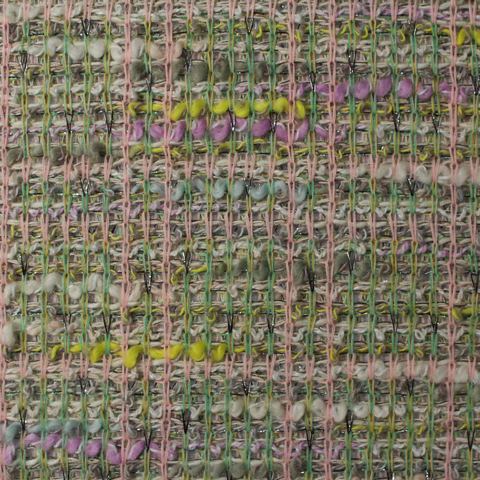 Polyester Cotton Metallic Chunky Knit Fabric