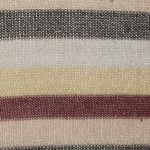 Bold Striped Polyester Metallic Blend Stretch Chunky Knit Fabric