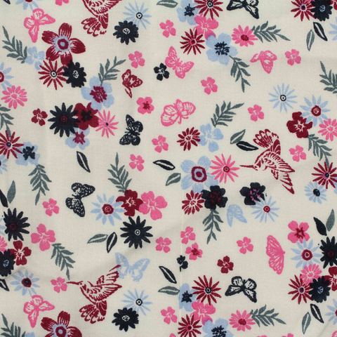 Floral 100% Viscose Woven Fabric