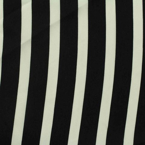 Bold Striped 100% Polyester Chiffon Fabric