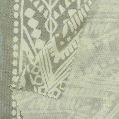 Printed Viscose Stretch Knit Fabric