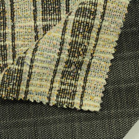 Bold Plaid Polyester Knit Fabric