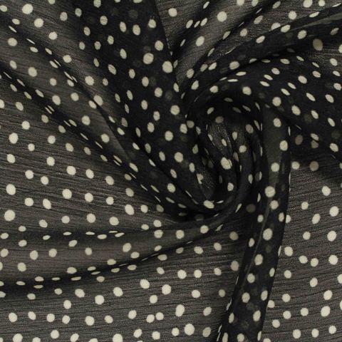 Fine Dotted 100% Polyester Chiffon Fabric