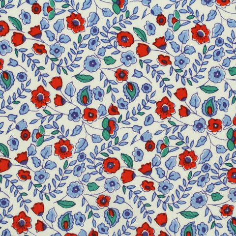 Fine Floral 100% Viscose Woven Fabric