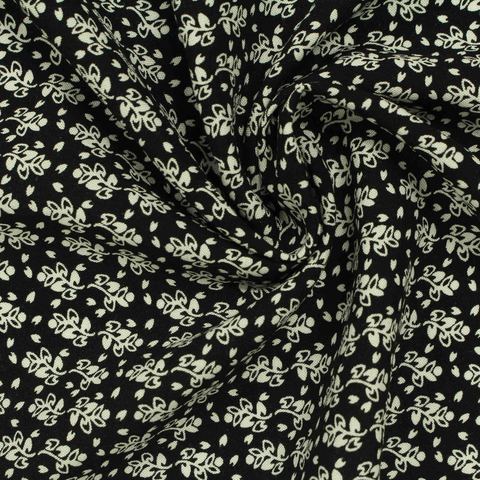 Fine Floral 100% Viscose Woven Fabric