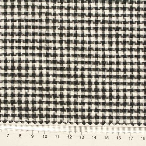 Fine Plaid Polyester Cotton Woven Fabric