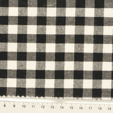 Fine Plaid Polyester Cotton Woven Fabric