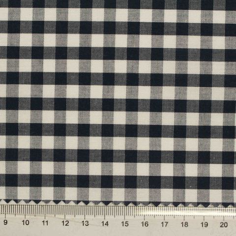Black Gingham Woven, Cotton