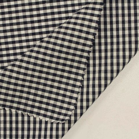 Black Gingham Woven, Cotton