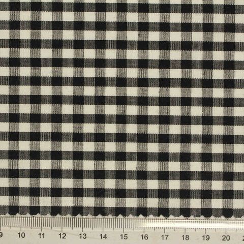 Black Check Woven, Cotton